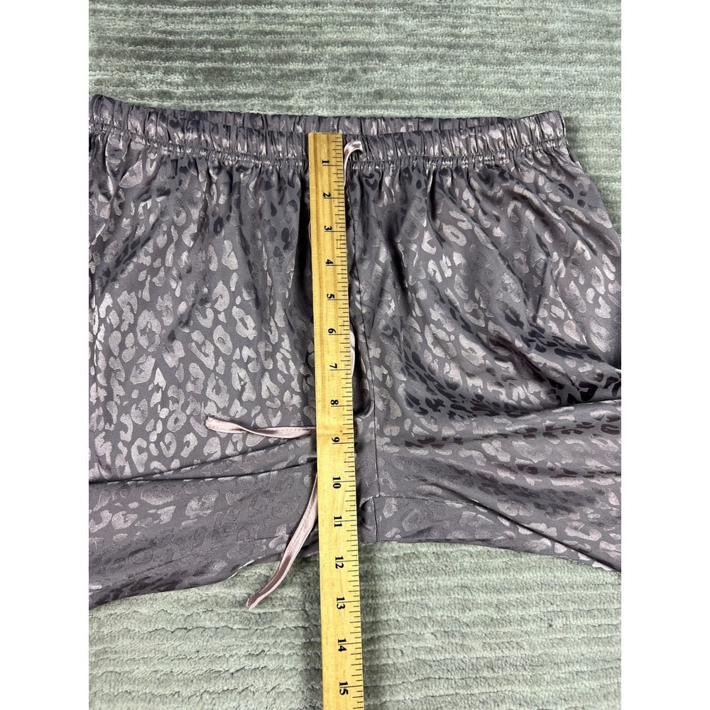 BCBGMAXAZRIA Pajama Set Womens Medium Mauve Leopard Satin Jacquard 2pc Lounge - Picture 12 of 16